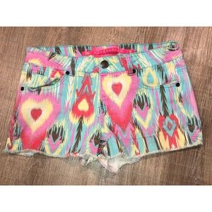 Aztec Southwest Cut Off Frayed Shorts